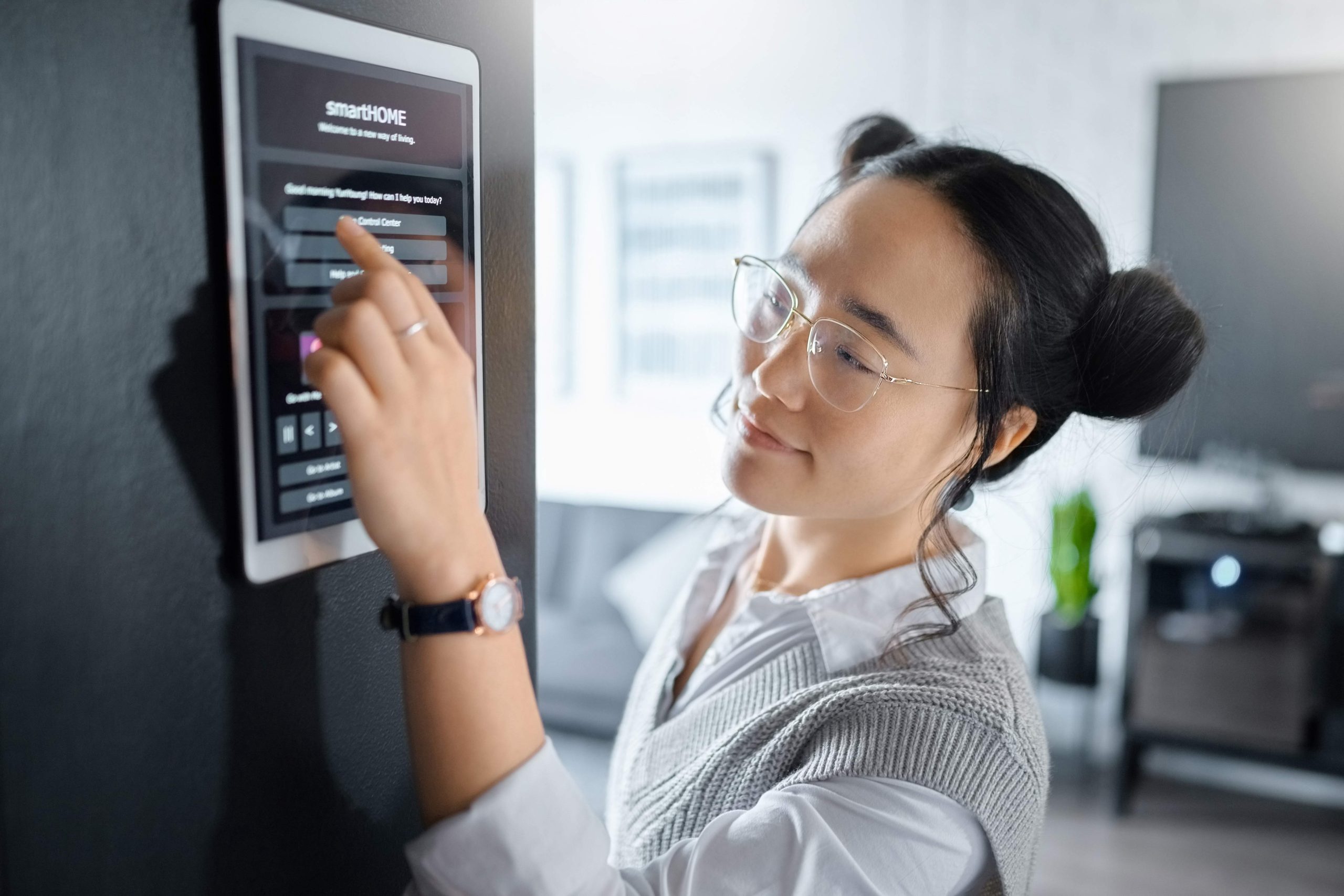 user-interface-technology-and-asian-woman-with-se-2023-11-27-05-33-49-utc